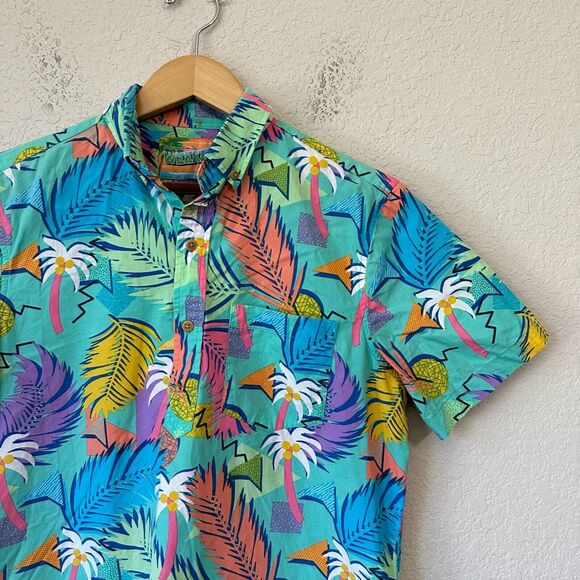 CHUBBIES Greetings From The Weekend Tropical Hawaiian SS Button-Up Shirt - Picture 3 of 9